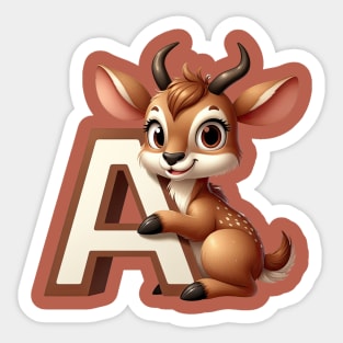 A is for Antelope Sticker